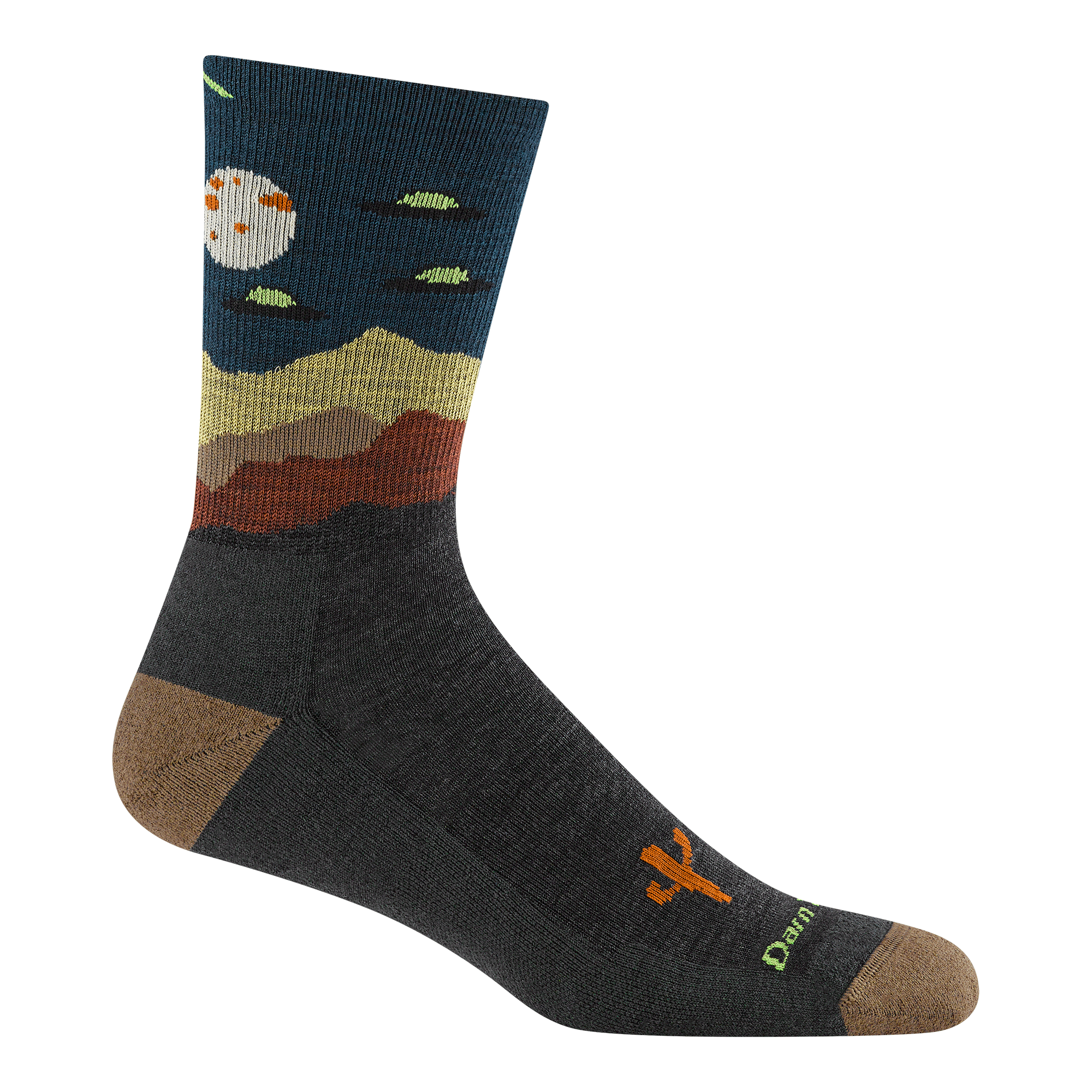 5051 Mens Spaced Out Micro Crew Lightweight Hiking Socks - Charcoal
