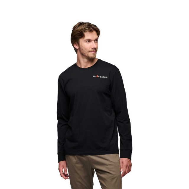 Black Diamond Men's Heritage Wordmark Long Sleeve Tee - Black