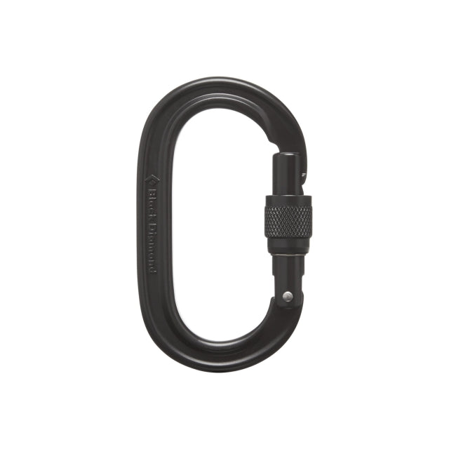 Black Diamond Oval Keylock Screwgate Carabiner - Black