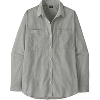 Womens Lw A C Buttondown - Solstice Stripe: Smolder Blue