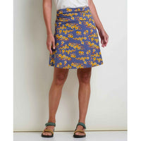 Toad&Co Women's Chaka Skirt - Blue Shadow Daisy Print