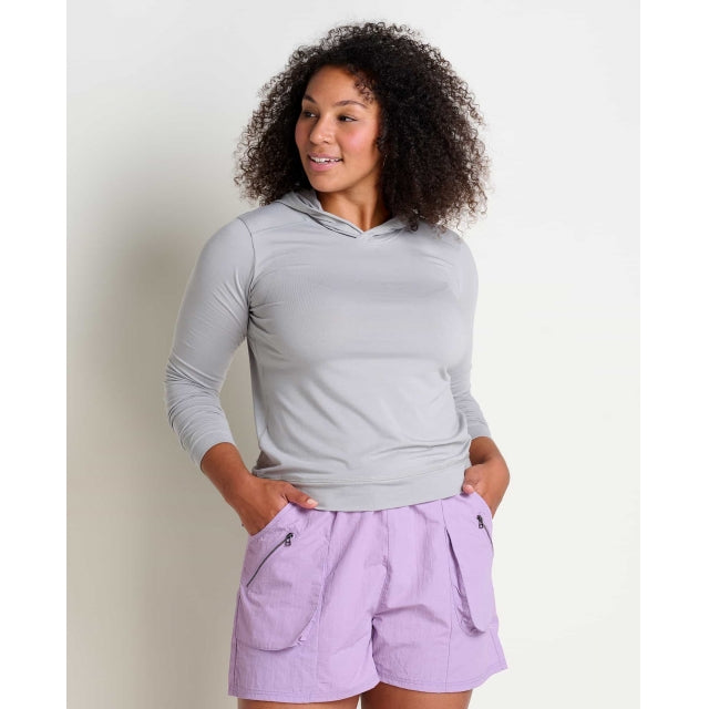 Toad&Co Women's Swifty LS Hoodie - Light Ash