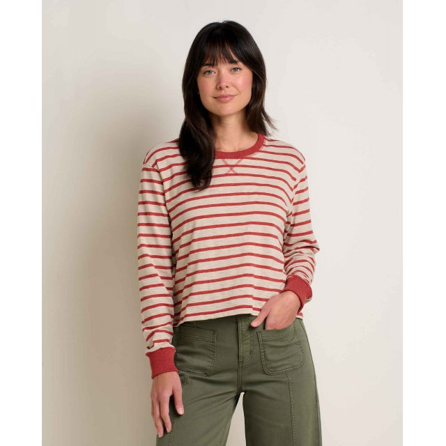 Toad&Co Women's Boundless Jersey LS Tee - Campfire Stripe