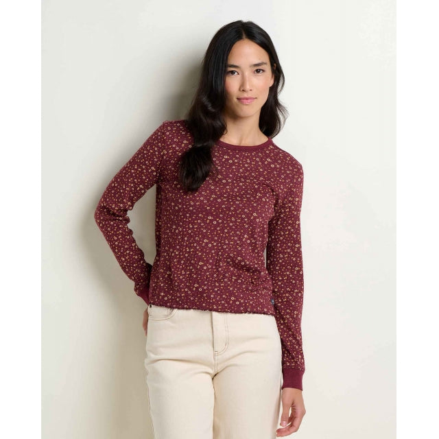 Toad&Co Women's Foothill Pointelle LS Crew II - Port Ditsy Print