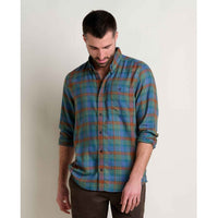 Toad&Co Men's Airsmyth LS Shirt - Dark Roast Tonal Madras