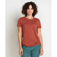 Toad&Co Women's Primo SS Crew - Cinnamon Floral Print