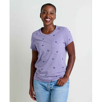 Toad&Co Women's Primo SS Crew - Aster Butterfly Print