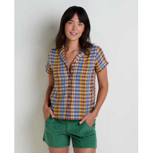Toad&Co Women's Camp Cove SS Shirt - Umber Plaid