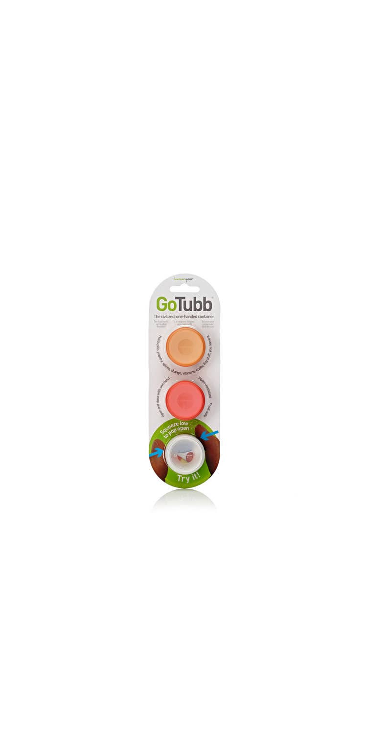 GoTubb 3-Pack - Reusable Storage Travel Container: Clear/Green/Blue / Medium