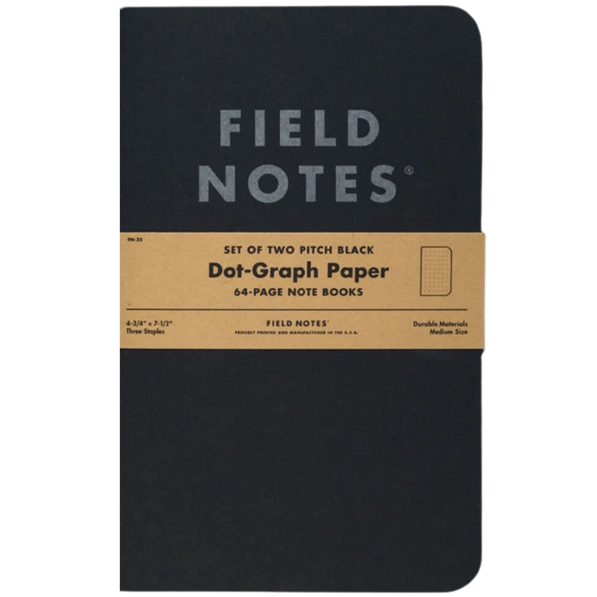 Pitch Black Large Dot Graph 2 Pack