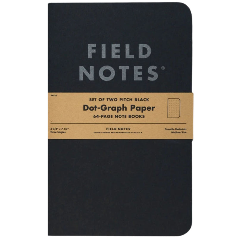 Pitch Black Large Dot Graph 2 Pack