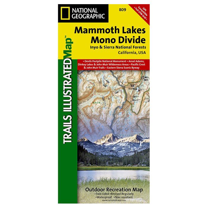 Mammoth Lakes Mono Divide Map Inyo And Sierra National Forests