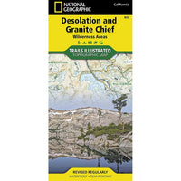 Desolation And Granite Chief Wilderness Areas Map