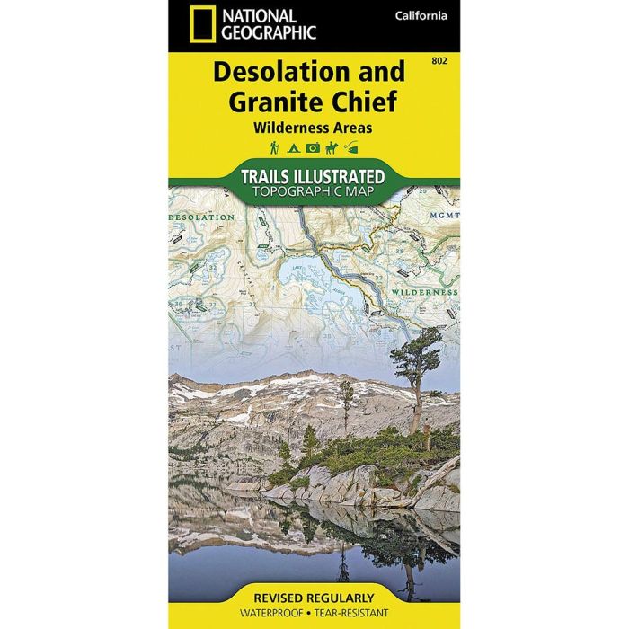 Desolation And Granite Chief Wilderness Areas Map