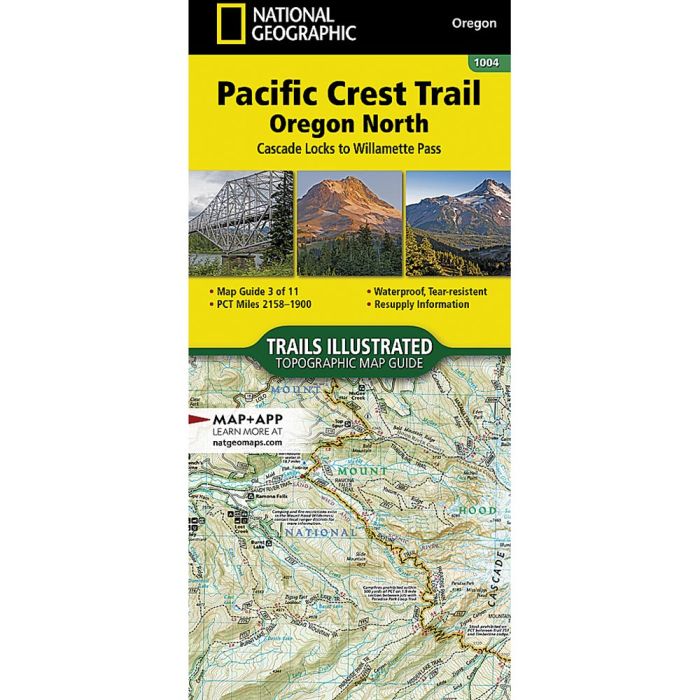 Pacific Crest Trail Oregon North Map Cascade Locks To Willamette Pass