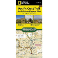 Pacific Crest Trail San Jacinto And Laguna Mountains Map San Gorgonio Pass To Mexico