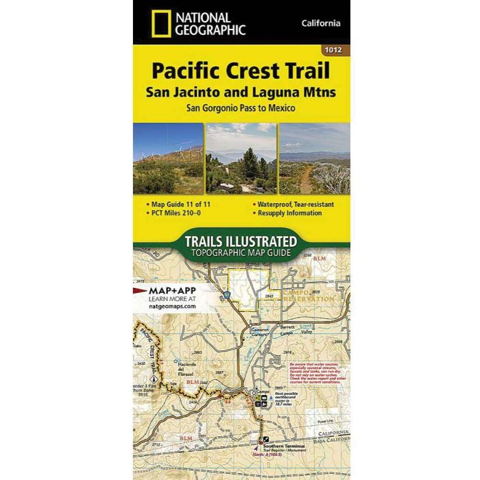 Pacific Crest Trail San Jacinto And Laguna Mountains Map San Gorgonio Pass To Mexico