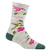 6121 Womens Birds Of A Feather Crew Lightweight Lifestyle Sock - Ash