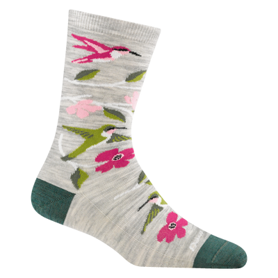 6121 Womens Birds Of A Feather Crew Lightweight Lifestyle Sock - Ash