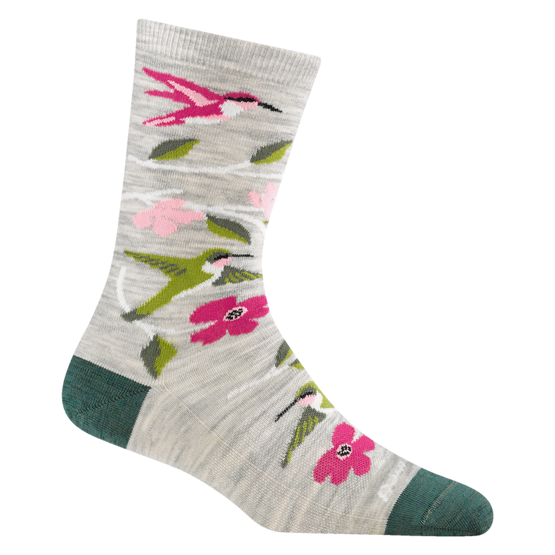 6121 Womens Birds Of A Feather Crew Lightweight Lifestyle Sock - Ash