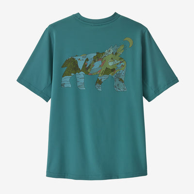 Patagonia Kid's Capilene Silkweight T-Shirt - Bear Out There: Wetland Blue