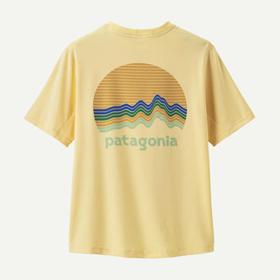 Patagonia Kid's Capilene Silkweight T-Shirt - Ridge Rise Moonlight: Buttercup Yellow
