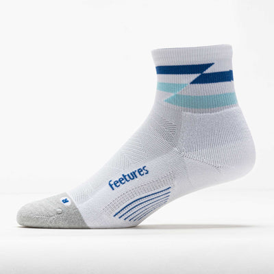 Elite Light Cushion Quarter Socks - White Track