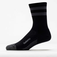 Elite Light Cushion Mini Crew Socks - Black High Top Stripe