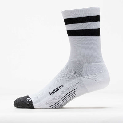Elite Light Cushion Mini Crew Socks - White High Top Stripe