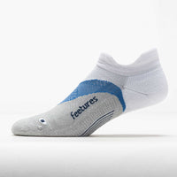 Elite Light Cushion No Show Tab Socks - White Tide
