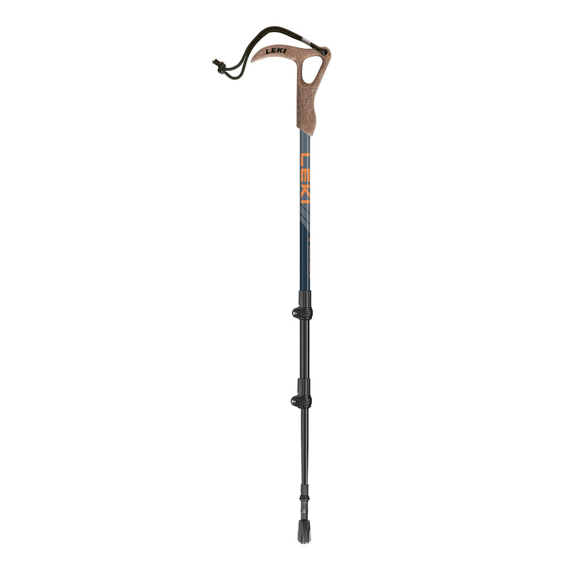 LEKI Wanderfreund High Fives Walking Cane - Blue/Orange/Blue