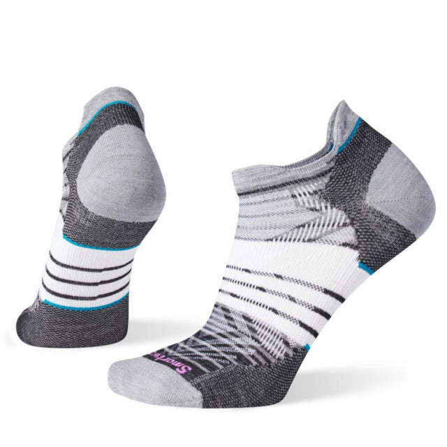 Smartwool Women's Run Zero Cushion Stripe Low Ankle Socks - Black