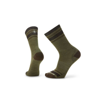 Smartwool Everyday Top Split Stripe Crew Socks - Winter Moss