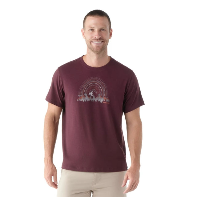 Smartwool Men's Never Summer Mountain Graphic Short Sleeve Tee - Eggplant