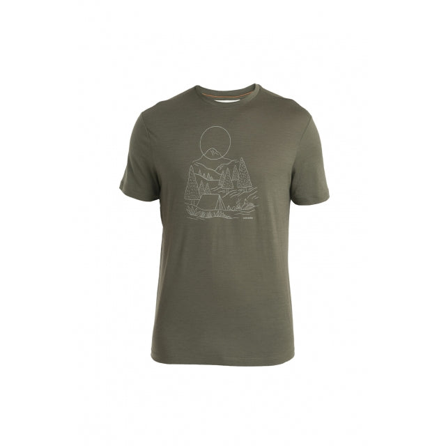 Icebreaker Men's Merino 150 Tech Lite SS Tee Sunset Camp - Loden
