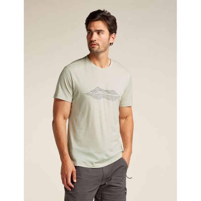 Icebreaker Men's Merino 150 Tech Lite SS Tee Pukaki Reflected - Ashen