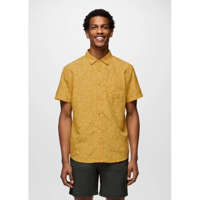 Prana Men's Lost Sol Printed SS Shirt - Pollen Feelings