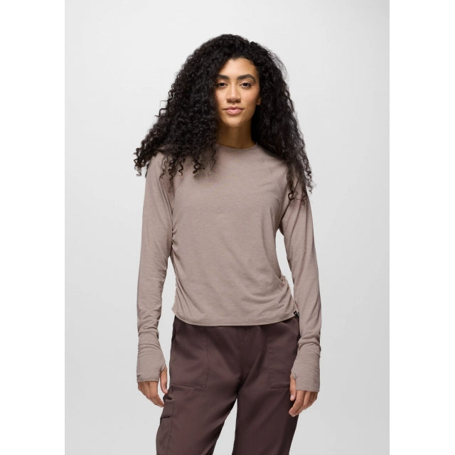 Prana Women's Sol Searcher Long Sleeve Crew - Shroom