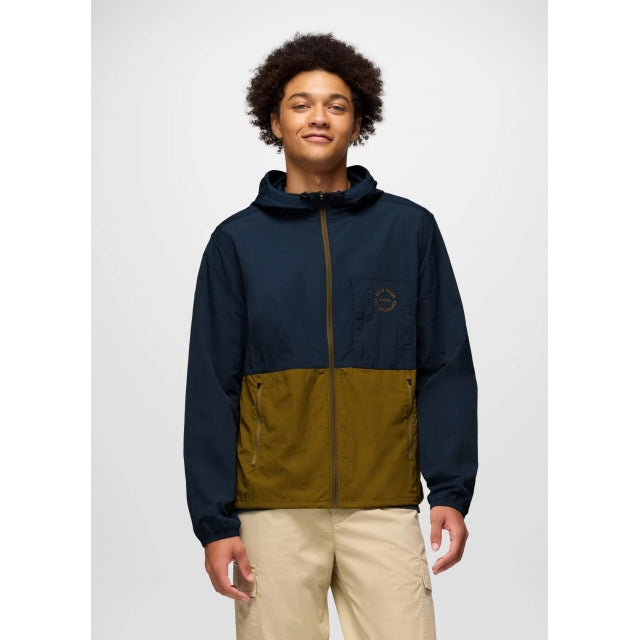 Prana Men's Encinitas Windbreaker - Retro Olive / Stormy Night