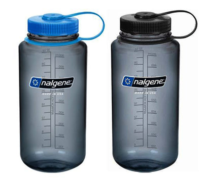 Wide Mouth Nalgene 32Oz Sustain - Gray w/ Black Lid
