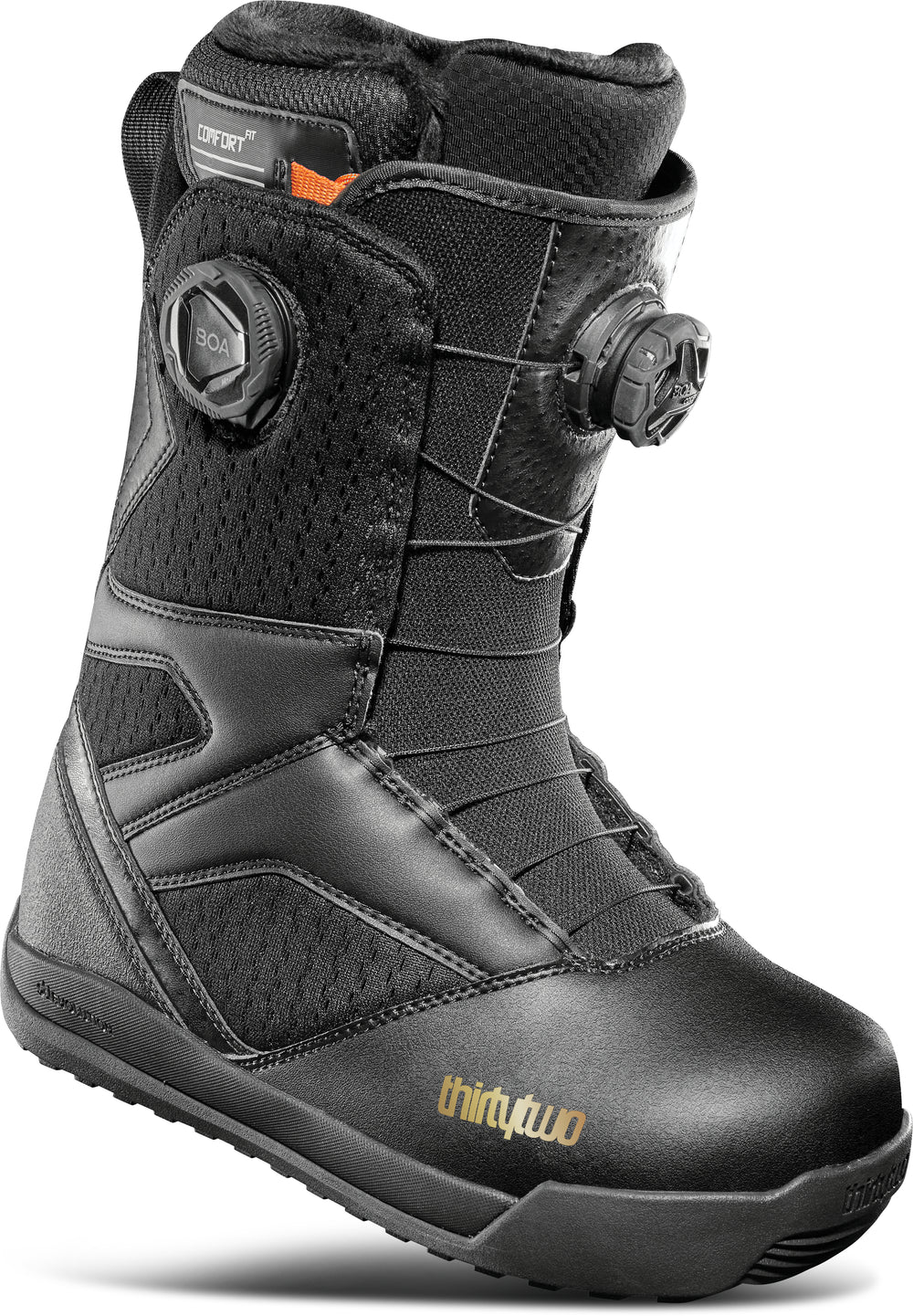 Womens Stw Double Boa Snowboard Boots 2025 - Black/Gold