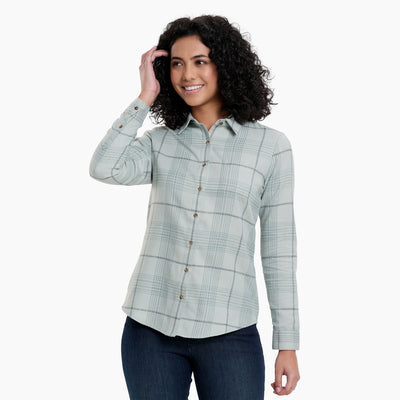 Womens Kamila Flannel - Mineral Blue