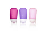 GoToob+ 3-Pack Refillable Silicone Travel Bottles: Ocean / Medium
