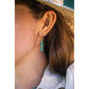 6138 -Enamel Cascade Earrings - Short - Aqua