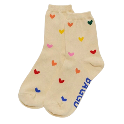 Baggu Crew Sock - Hearts
