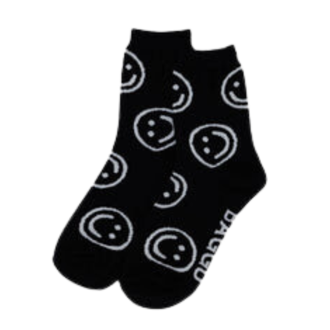 Baggu Crew Sock - Black Happy