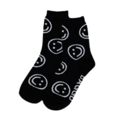 Baggu Crew Sock - Black Happy