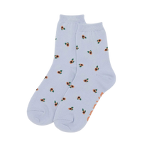 Baggu Crew Sock - Blue Rosette