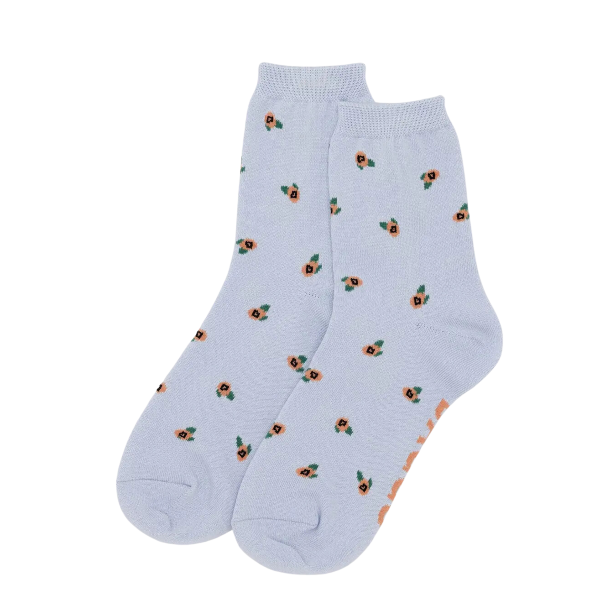 Baggu Crew Sock - Blue Rosette