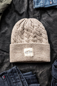 Cable Knit Beanie - Natural